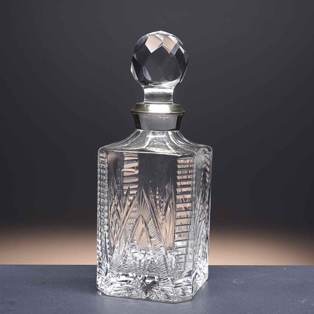 Glass bottle - For whisky or liqueur - ELSA SQUARE Collection - Size 090.