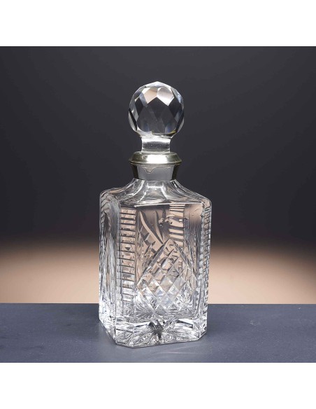 Glass bottle - For whisky or liqueur - ELSA SQUARE Collection - Size 090.