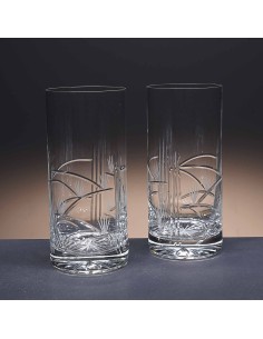 Juego de 6 vasos altos de cristal para whisky o agua - Colección 1127 - Talla 072. 2