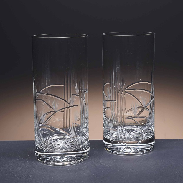 Juego de 6 vasos altos de cristal para whisky o agua - Colección 1127 - Talla 072.