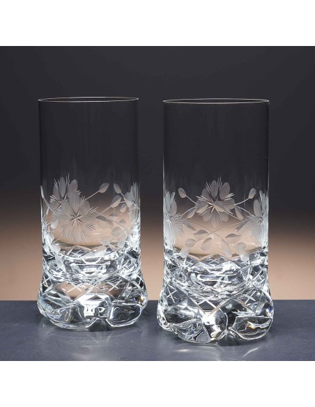 Juego de 6 vasos altos de cristal para whisky o agua - Colección 1164 - Talla 057.