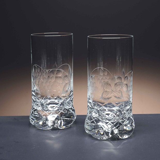 Juego de 6 vasos altos de cristal para whisky o agua - Colección 1164 - Talla 066.
