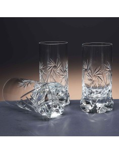 Juego de 6 vasos altos de cristal para whisky o agua - Colección 1164 - Talla 082. 2