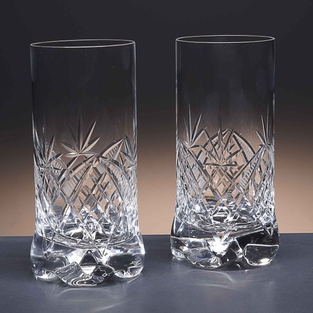 Juego de 6 vasos altos de cristal para whisky o agua - Colección 1164 - Talla 105