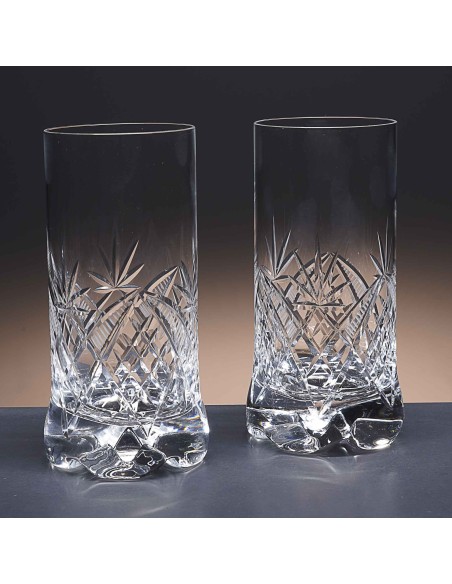 Juego de 6 vasos altos de cristal para whisky o agua - Colección 1164 - Talla 105