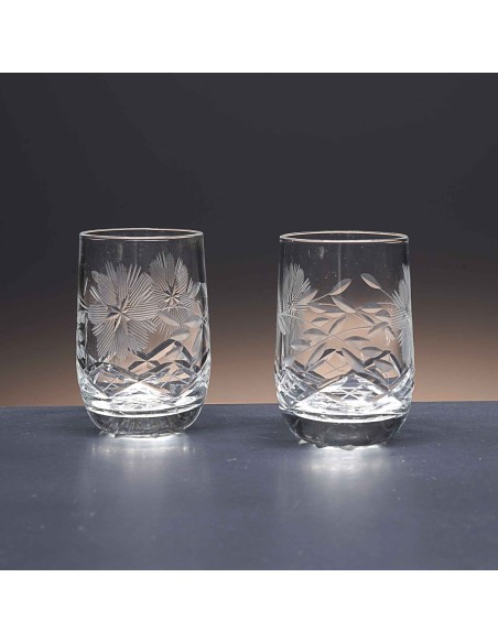 Juego de 6 vasos de cristal para chupitos de licor o whisky - Colección LOTO - Talla 057.