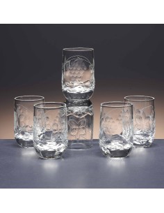 Juego de 6 vasos de cristal para chupitos de licor o whisky - Colección LOTO - Talla 066.