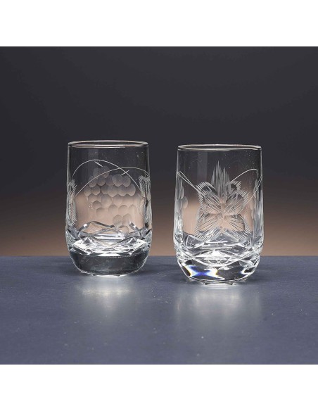 Juego de 6 vasos de cristal para chupitos de licor o whisky - Colección LOTO - Talla 066.