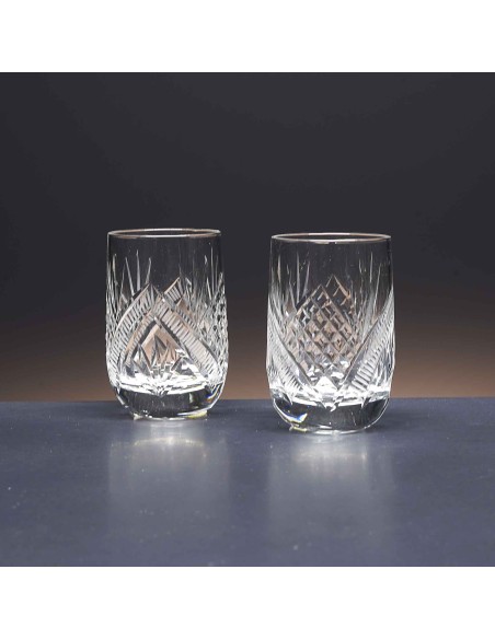 Juego de 6 vasos de cristal para chupitos de licor o whisky - Colección LOTO - Talla 090.