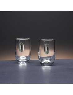 Juego de 6 vasos de cristal para chupitos de licor o whisky - Colección LOTO - Talla Liso. 2