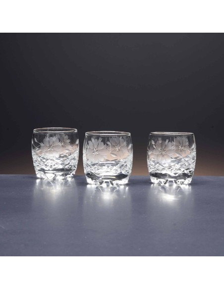 Juego de 6 vasos de cristal para chupitos de licor o whisky - Colección GALAXIA - Talla 057.