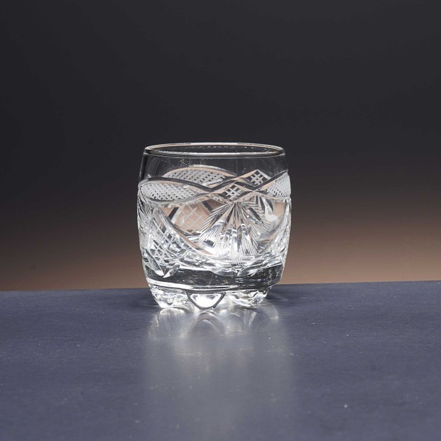 Juego de 6 vasos de cristal para chupitos de licor o whisky - Colección GALAXIA - Talla 115.
