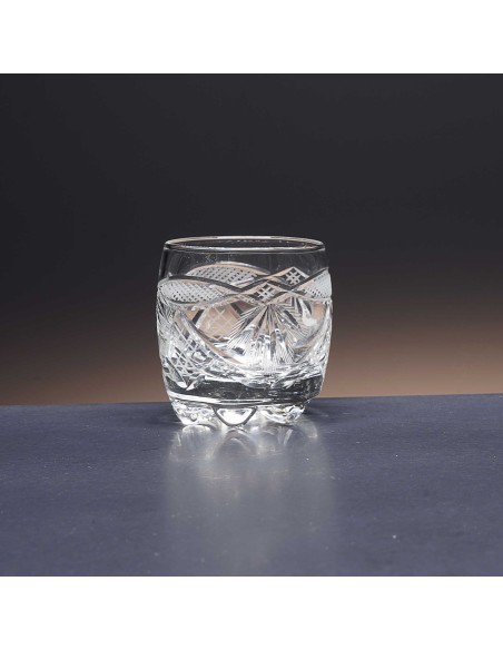 Juego de 6 vasos de cristal para chupitos de licor o whisky - Colección GALAXIA - Talla 115.