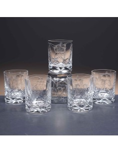 Juego de 6 vasos de cristal para chupitos de licor o whisky - Colección 25089 - Talla 066.