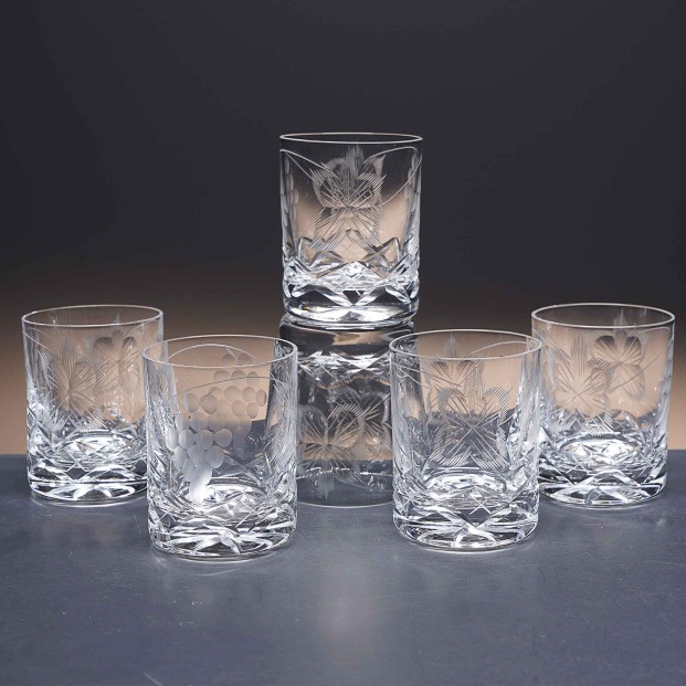 Juego de 6 vasos de cristal para chupitos de licor o whisky - Colección 25089 - Talla 066.