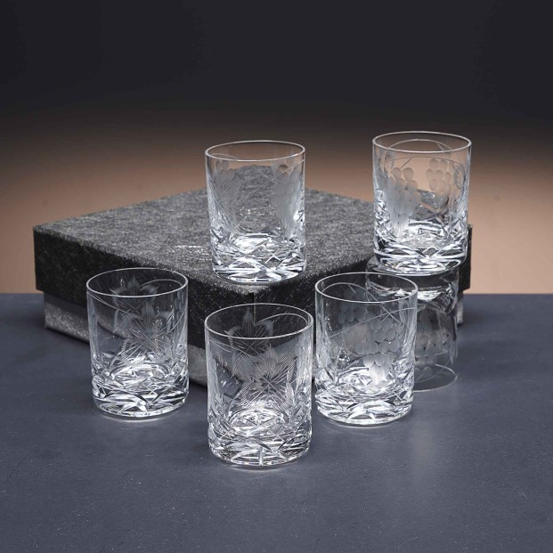 Juego de 6 vasos de cristal para chupitos de licor o whisky - Colección 25089 - Talla 066.
