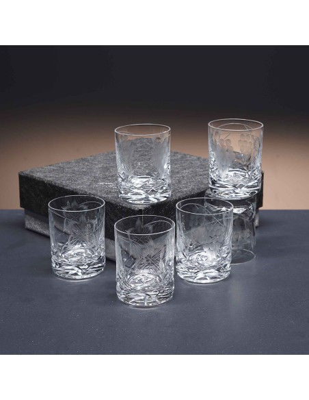 Juego de 6 vasos de cristal para chupitos de licor o whisky - Colección 25089 - Talla 066.