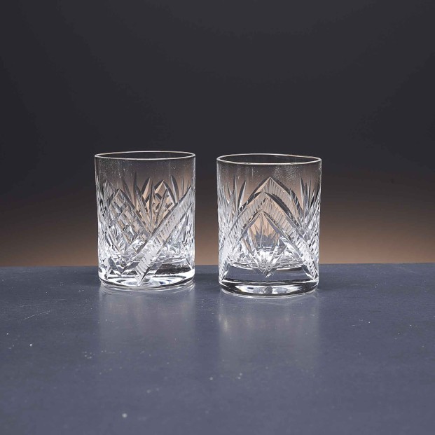 Juego de 6 vasos de cristal para chupitos de licor o whisky - Colección 25089 - Talla 090.