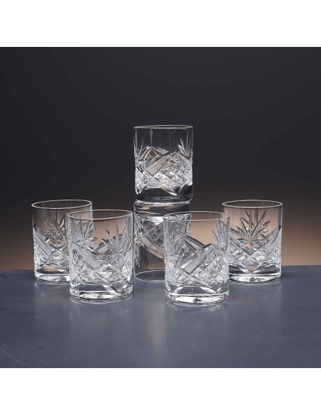 Juego de 6 vasos de cristal para chupitos de licor o whisky - Colección 25089 - Talla 105.