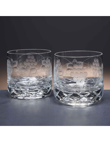 Juego de 6 vasos bajos de cristal para whisky o agua - Colección 3030 - Talla 066.