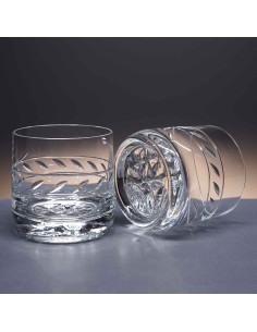Juego de 6 vasos bajos de cristal para whisky o agua - Colección 3030 - Talla 424. 2