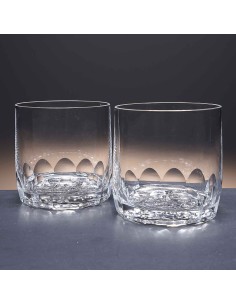 Juego de 6 vasos bajos de cristal para whisky o agua - Colección 3030 - Talla 99A.