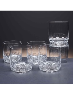 Juego de 6 vasos bajos de cristal para whisky o agua - Colección 3030 - Talla 99A. 2
