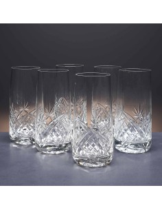 Juego de 6 vasos altos de cristal para whisky o agua - Colección 3030 - Talla 105. 2