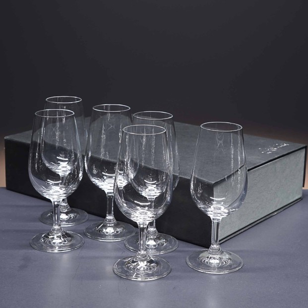 Juego de 6 copas de cristal para vino - Catavinos - Colección 40336.
