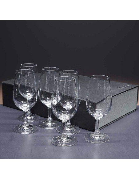 Juego de 6 copas de cristal para vino - Catavinos - Colección 40336.