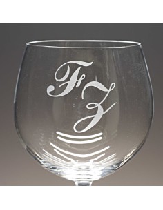 Juego de 6 copas de cristal para vino o agua - Colección GASTRO RESERVA-GRABADO - Grabación personalizada. 2