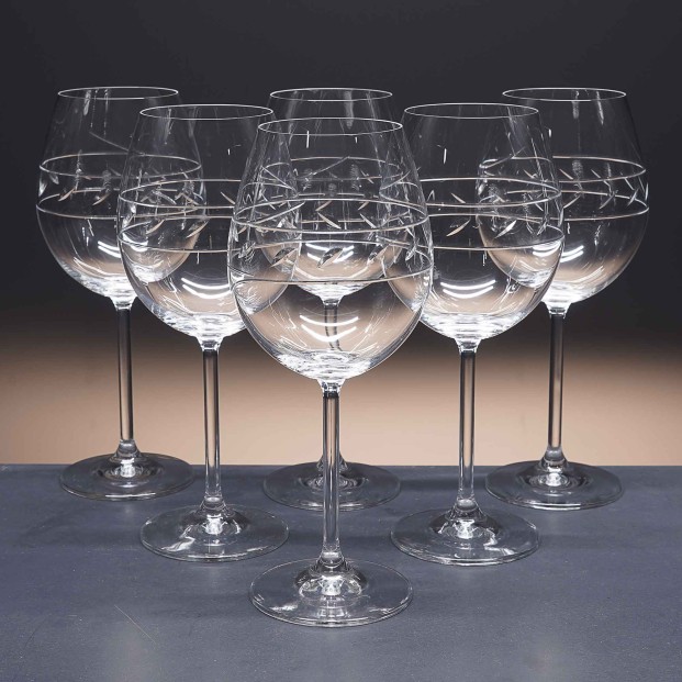 Juego de 6 copas de cristal para vino o agua - Colección GASTRO BORGOÑA - Talla 424.