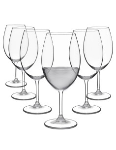 Juego de 6 copas de cristal para vino o agua - Colección CRISTALLIN.