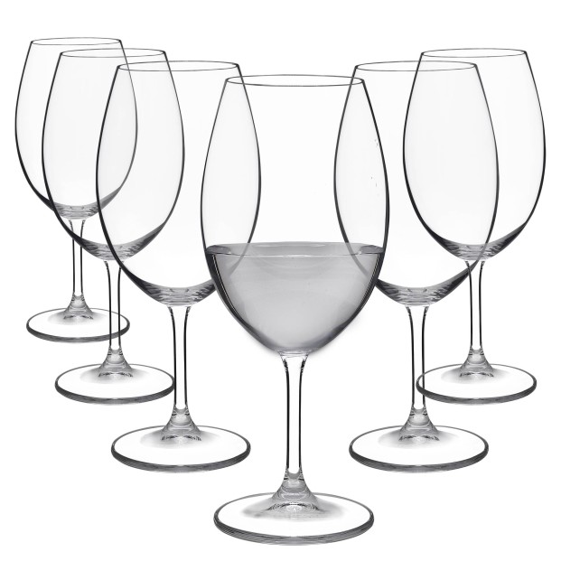 Juego de 6 copas de cristal para vino o agua - Colección CRISTALLIN.