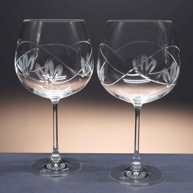 Juego de 2 copas de cristal para vino o agua - Colección 3276-GRAN BORGOÑA - Talla 080.