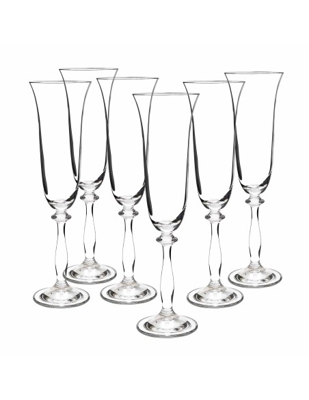 Juego de 18 copas de cristal para champán - Colección ANGELA.