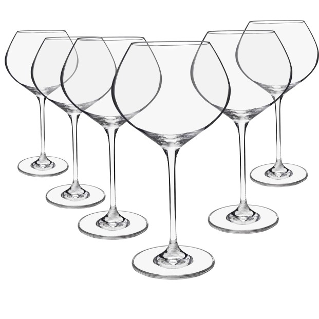Juego de 6 copas de cristal para vino o agua - Colección CELEBRATION BORGOÑA.