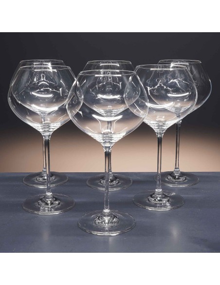 Juego de 6 copas de cristal para vino o agua - Colección CELEBRATION BORGOÑA.