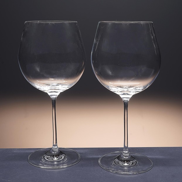 Juego de 6 copas de cristal para vino o agua - Colección PRESTIGE.