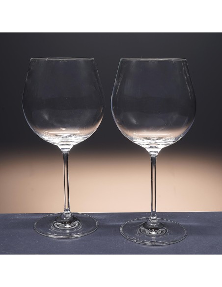 Juego de 6 copas de cristal para vino o agua - Colección PRESTIGE.