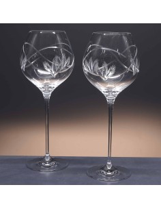 Conjunto de 2 copas de cristal para vino o agua - Colección FASCINATION - Talla 080.