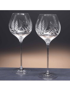 Conjunto de 2 copas de cristal para vino o agua - Colección FASCINATION - Talla 111.