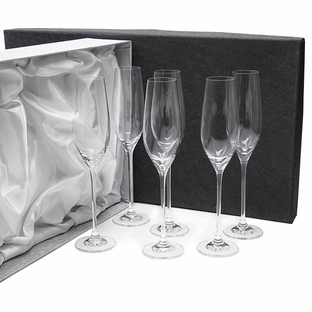 Set de 6 copas de cristal para champán - Colección CELEBRATION.