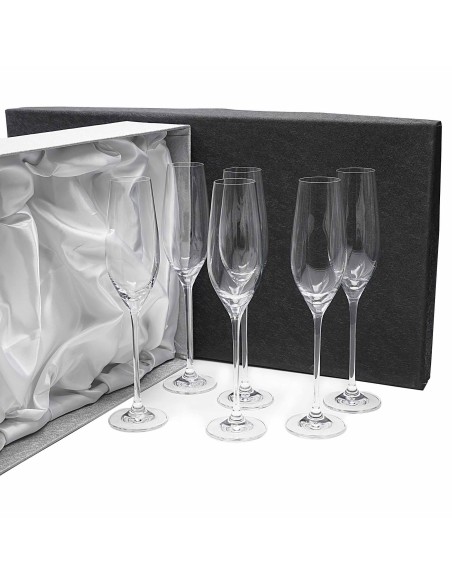 Set de 6 copas de cristal para champán - Colección CELEBRATION.