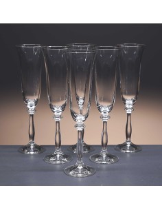 Set de 6 copas de cristal para champán - Colección ANGELA. 2