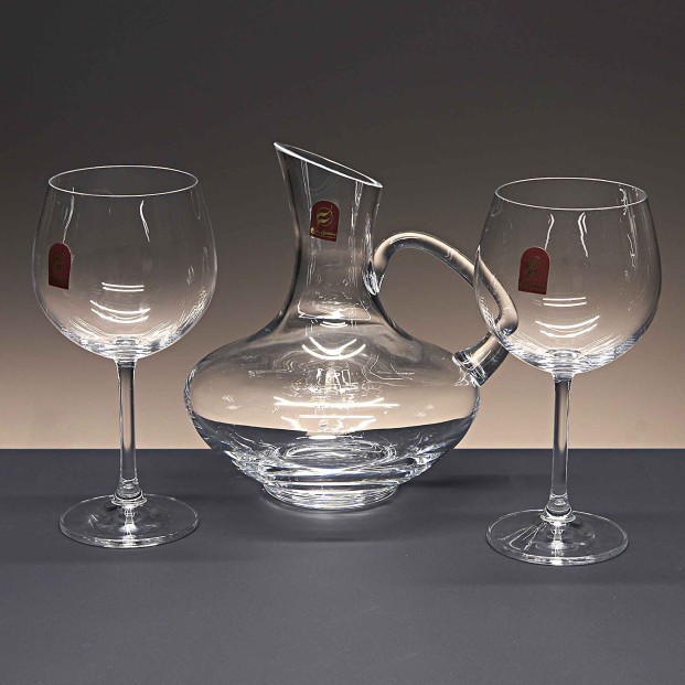 Set de 2 copas de cristal para vino o agua+decantador - Colección GASTRO RESERVA+34104.