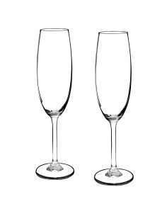 Set de 2 copas de cristal para champán+bandeja de cristal - Colección GASTRO.