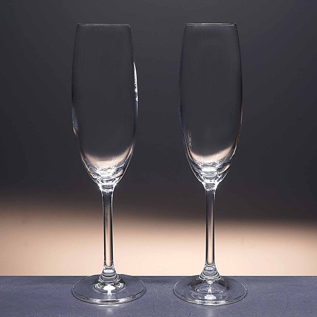 Set de 2 copas de cristal para champán - Colección GASTRO.