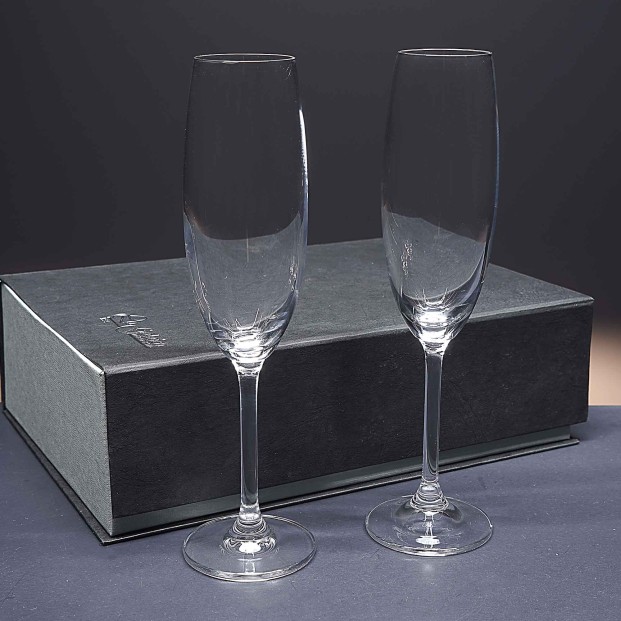 Set de 2 copas de cristal para champán - Colección GASTRO.