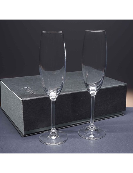 Set de 2 copas de cristal para champán - Colección GASTRO.